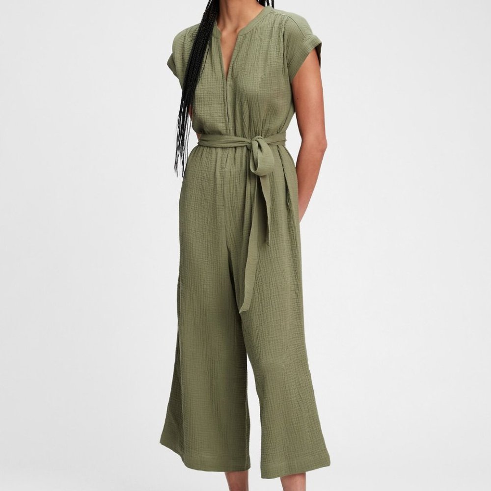 NWOT GAP Gauze Jumpsuit in Desert Cactus